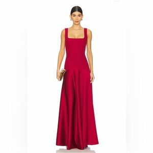 by Marianna Sidney Gown in Oxblood